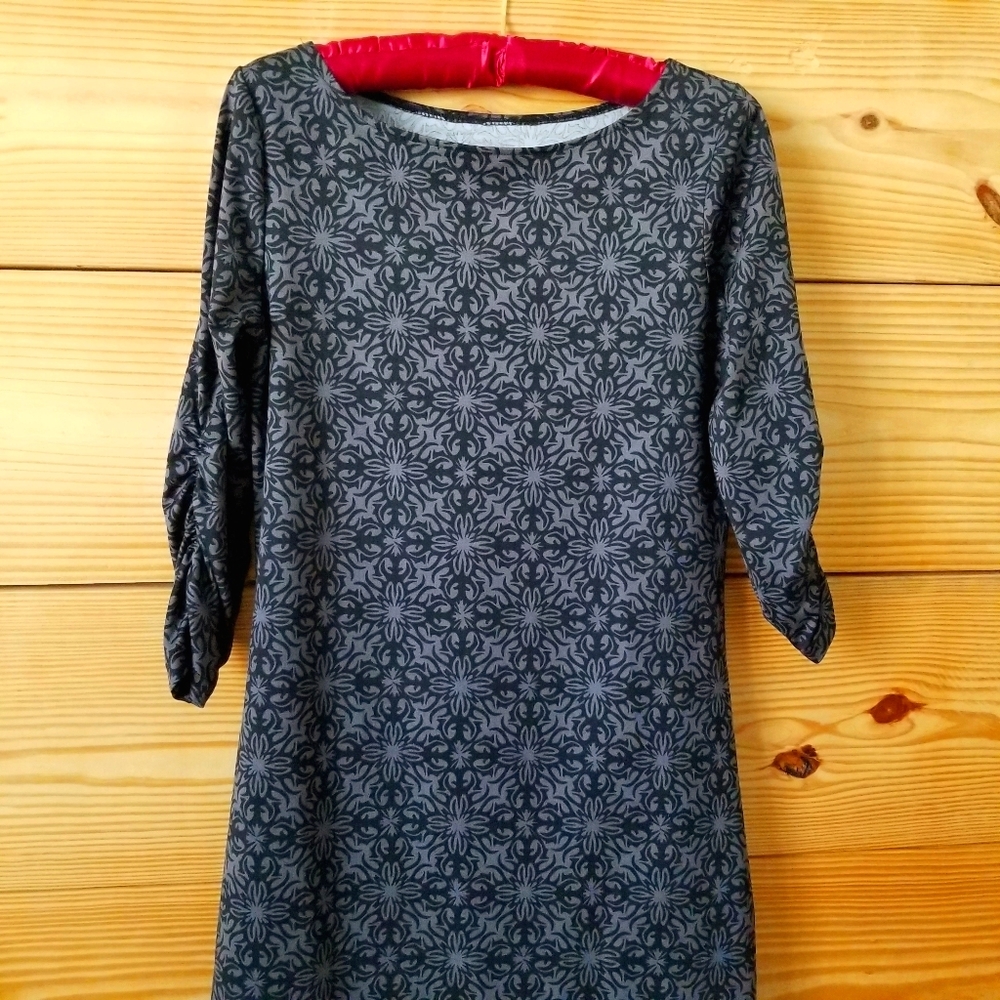 Black & Grey Patterned Dress